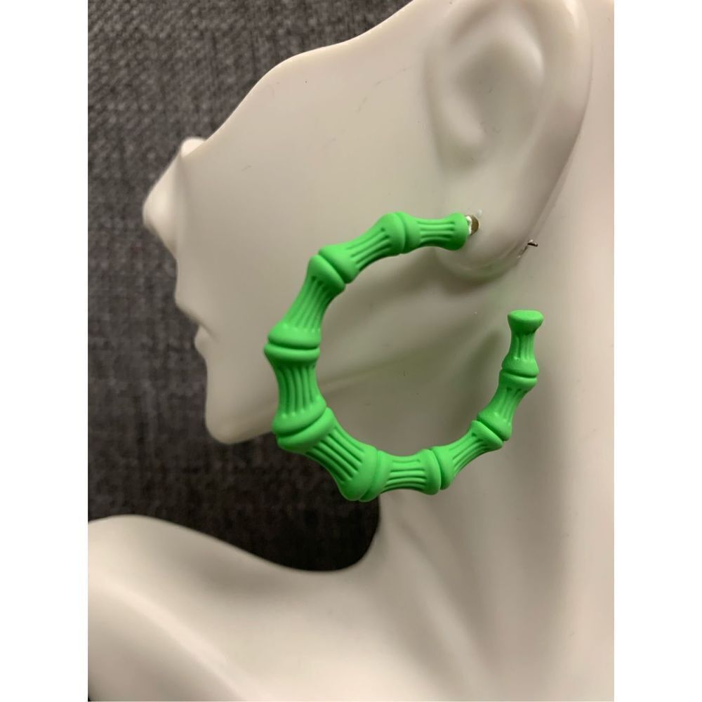 Colored Bamboo Hoops - Picture 3 of 3